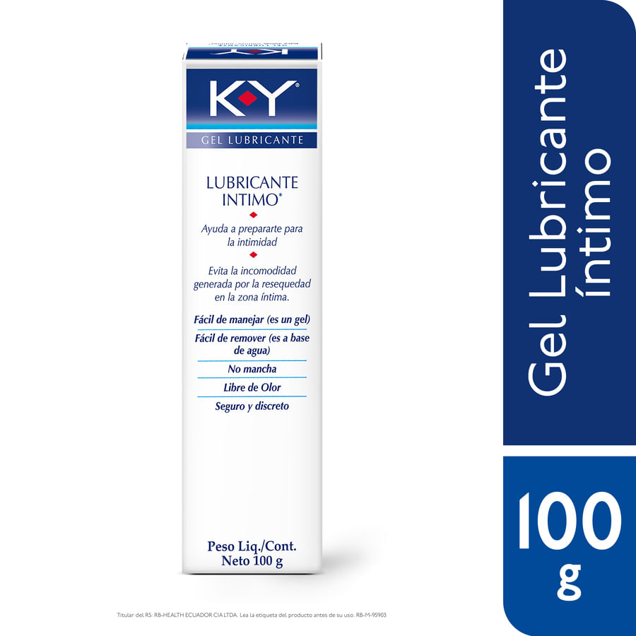 Gel lubricante k-y para resequedad vaginal 100 gr