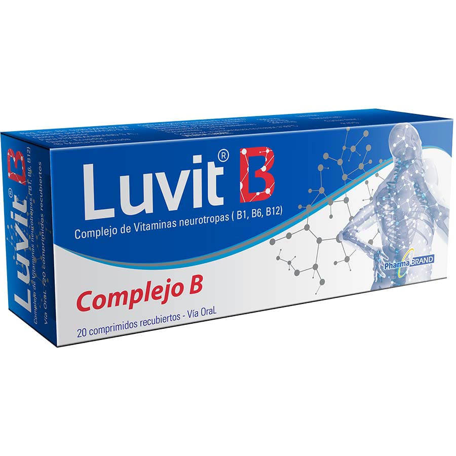 Luvit b 100 mg x 200 mg x 200 mcg comprimidos recubiertos x 20 - Pharmacys