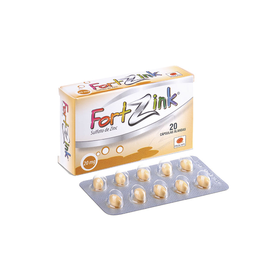 Fortzink 20 mg cápsulas blandas x 20 - Pharmacys