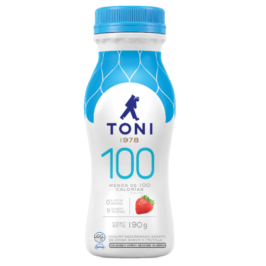 Yogurt toni 100 light fresa 190 g - Pharmacys