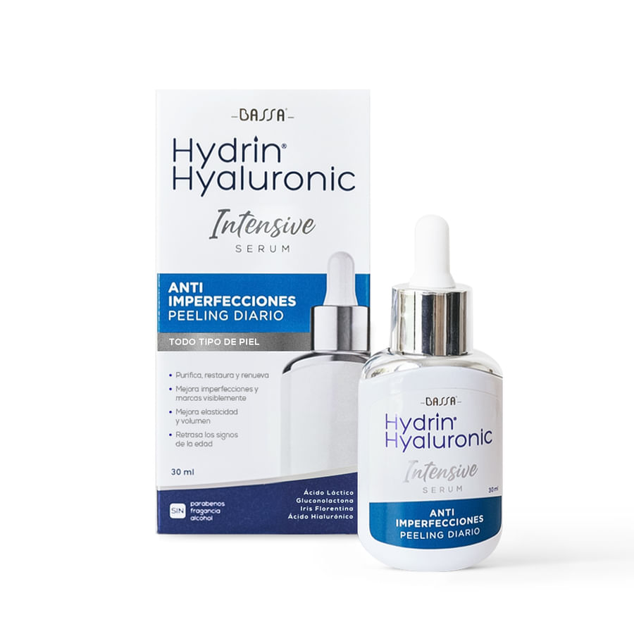 Bassa hydrin hyaluronic serum anti imperfecciones peeling diario 30ml ...